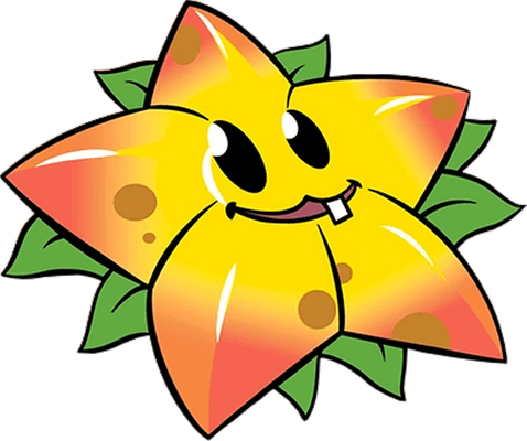 carambole  [Plants vs Zombies] - fruit - alimentation - smiley émoticône émoji cartoon clipart illustration - artémotic