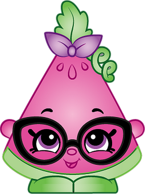 pastèque [Shopkins] - fruit - alimentation - smiley émoticône émoji cartoon clipart illustration - artémotic