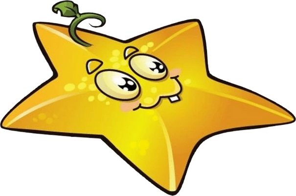 carambole  [Plants vs Zombies] - fruit - alimentation - smiley émoticône émoji cartoon clipart illustration - artémotic