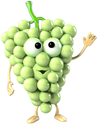 raisin - fruit - alimentation - smiley émoticône émoji cartoon clipart illustration - artémotic
