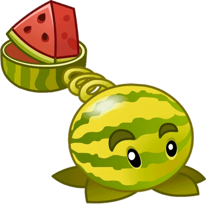 pastèque [Plants vs Zombies] - fruit - alimentation - smiley émoticône émoji cartoon clipart illustration - artémotic
