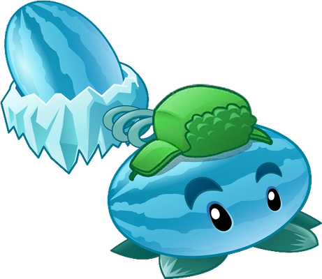 pastèque [Plants vs Zombies] - fruit - alimentation - smiley émoticône émoji cartoon clipart illustration - artémotic