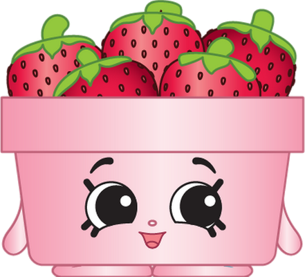 fraise [Shopkins] - fruit - alimentation - smiley émoticône émoji cartoon clipart illustration - artémotic