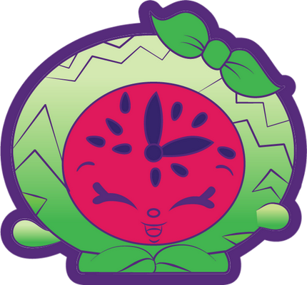 pastèque [Shopkins] - fruit - alimentation - smiley émoticône émoji cartoon clipart illustration - artémotic