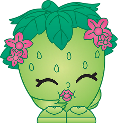 fraise [Shopkins] - fruit - alimentation - smiley émoticône émoji cartoon clipart illustration - artémotic