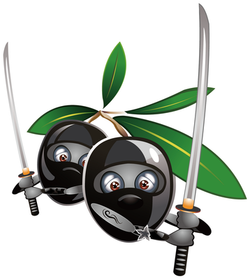 olive - fruit - alimentation - smiley émoticône émoji cartoon clipart illustration - artémotic