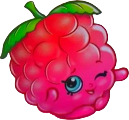 framboise [Shopkins] - fruit - alimentation - smiley émoticône émoji cartoon clipart illustration - artémotic