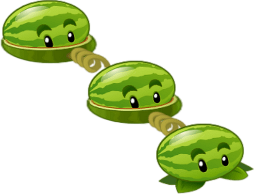 pastèque [Plants vs Zombies] - fruit - alimentation - smiley émoticône émoji cartoon clipart illustration - artémotic