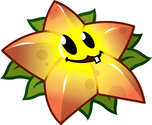 carambole  [Plants vs Zombies] - fruit - alimentation - smiley émoticône émoji cartoon clipart illustration - artémotic