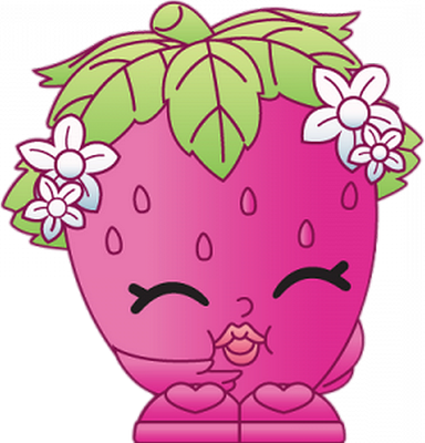fraise [Shopkins] - fruit - alimentation - smiley émoticône émoji cartoon clipart illustration - artémotic