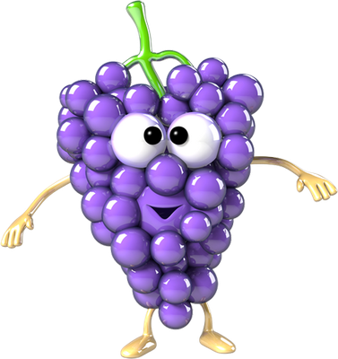 raisin - fruit - alimentation - smiley émoticône émoji cartoon clipart illustration - artémotic