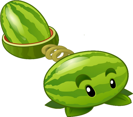 pastèque [Plants vs Zombies] - fruit - alimentation - smiley émoticône émoji cartoon clipart illustration - artémotic