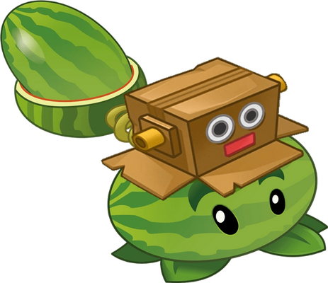 pastèque [Plants vs Zombies] - fruit - alimentation - smiley émoticône émoji cartoon clipart illustration - artémotic