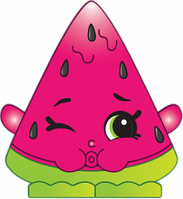 pastèque [Shopkins] - fruit - alimentation - smiley émoticône émoji cartoon clipart illustration - artémotic