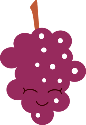 raisin - fruit - alimentation - smiley émoticône émoji cartoon clipart illustration - artémotic