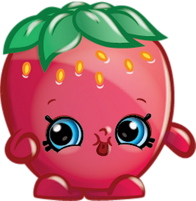 fraise [Shopkins] - fruit - alimentation - smiley émoticône émoji cartoon clipart illustration - artémotic