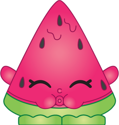 pastèque [Shopkins] - fruit - alimentation - smiley émoticône émoji cartoon clipart illustration - artémotic