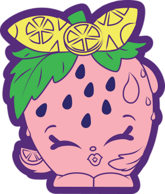 fraise [Shopkins] - fruit - alimentation - smiley émoticône émoji cartoon clipart illustration - artémotic