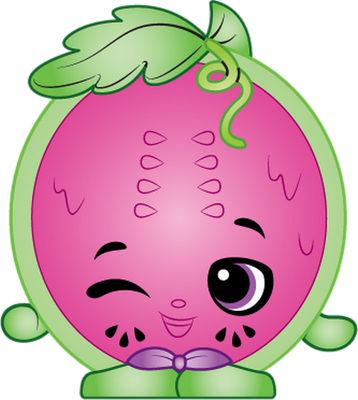 pastèque [Shopkins] - fruit - alimentation - smiley émoticône émoji cartoon clipart illustration - artémotic