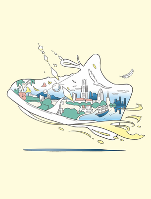 横国刻々 2025 表紙イラスト | E:フリッジ　AD+D:マッシュルームデザイン | 横浜国立大学
