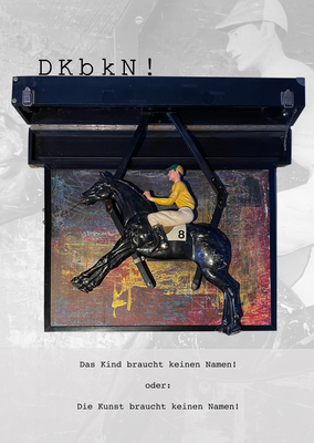 UpcyclingSkulptur "DKbkN" für die Wand, ca. 75cm hoch