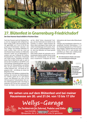 Blütenfest Gnarrenburg Vorbericht
