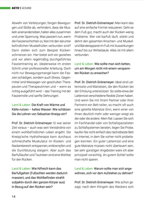 Die Formel für einen gesunden Rücken - aus dem Land & Leben Gesundheitsmagazin