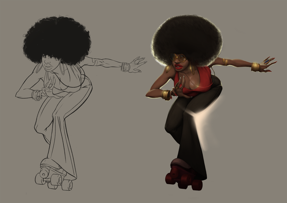 Artwork - Illustration - Character Design - Black Girl