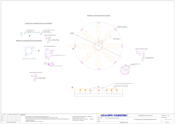 Final design H2S removal filter