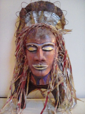 Le roi masqué - Christian Dupont - 50x30 - Sculpture - Autres matières - 150 € - N30