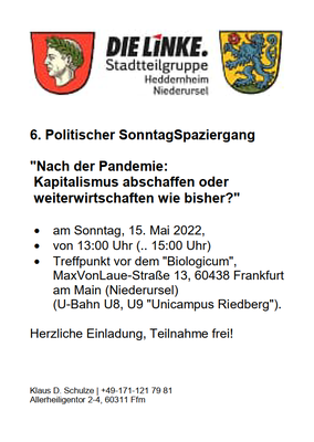 Nach der Pandemie: Kapitalismus abschaffen oder Weiterwirtschaften wie bisher? (Einladung)