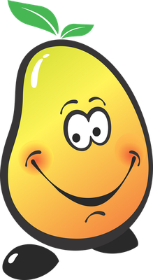 mangue - fruit - alimentation - smiley émoticône émoji cartoon clipart illustration - artémotic