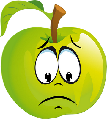 pomme - fruit - alimentation - smiley émoticône émoji cartoon clipart illustration - artémotic