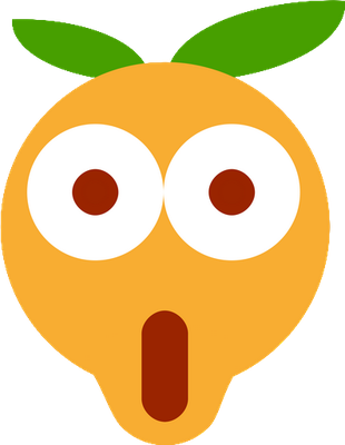orange - fruit - alimentation - smiley émoticône émoji cartoon clipart illustration - artémotic