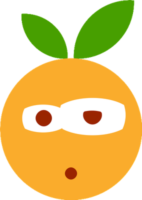 orange - fruit - alimentation - smiley émoticône émoji cartoon clipart illustration - artémotic