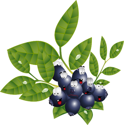 myrtille - fruit - alimentation - smiley émoticône émoji cartoon clipart illustration - artémotic