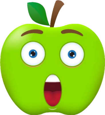 pomme - fruit - alimentation - smiley émoticône émoji cartoon clipart illustration - artémotic