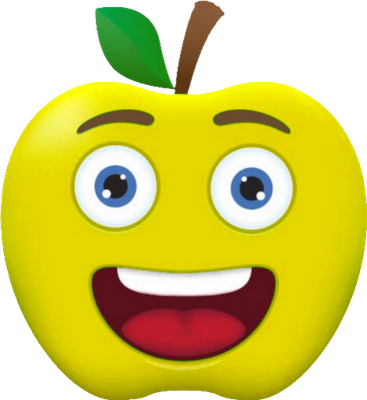 pomme - fruit - alimentation - smiley émoticône émoji cartoon clipart illustration - artémotic