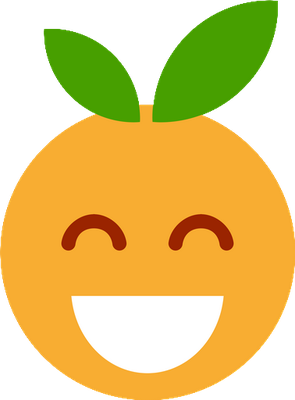 orange - fruit - alimentation - smiley émoticône émoji cartoon clipart illustration - artémotic