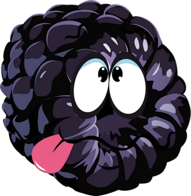 mûre - fruit - alimentation - smiley émoticône émoji cartoon clipart illustration - artémotic