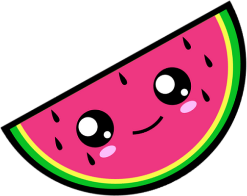 pastèque - fruit - alimentation - smiley émoticône émoji cartoon clipart illustration - artémotic