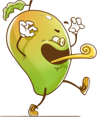 mangue - fruit - alimentation - smiley émoticône émoji cartoon clipart illustration - artémotic