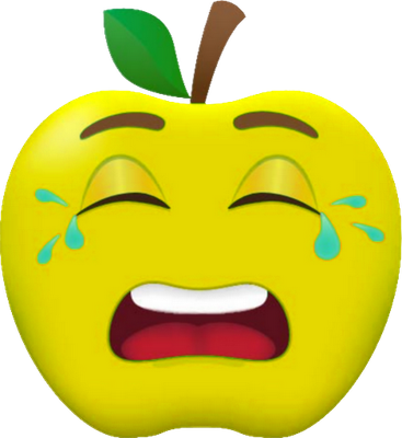 pomme - fruit - alimentation - smiley émoticône émoji cartoon clipart illustration - artémotic