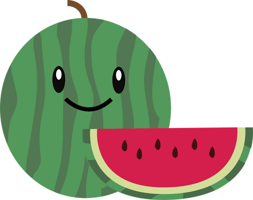 pastèque - fruit - alimentation - smiley émoticône émoji cartoon clipart illustration - artémotic