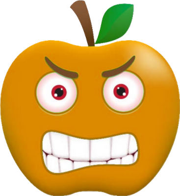 pomme - fruit - alimentation - smiley émoticône émoji cartoon clipart illustration - artémotic