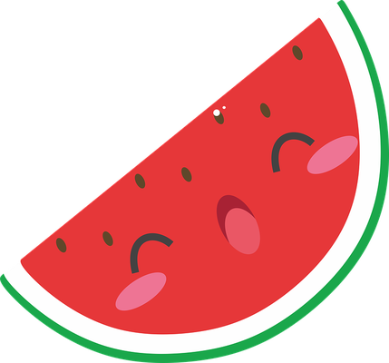 pastèque - fruit - alimentation - smiley émoticône émoji cartoon clipart illustration - artémotic