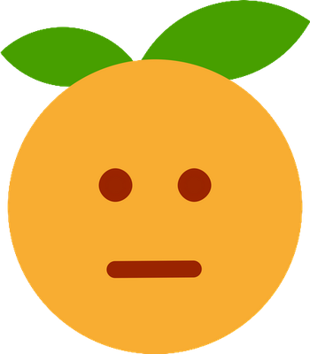 orange - fruit - alimentation - smiley émoticône émoji cartoon clipart illustration - artémotic