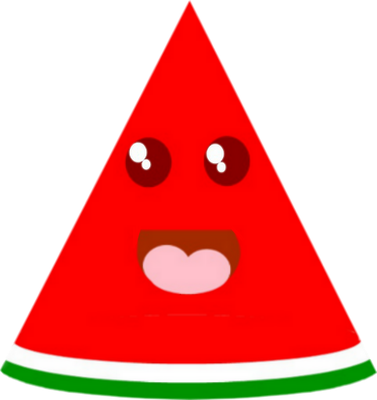 pastèque - fruit - alimentation - smiley émoticône émoji cartoon clipart illustration - artémotic