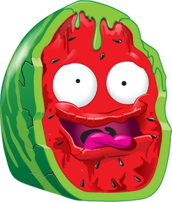pastèque - fruit - alimentation - smiley émoticône émoji cartoon clipart illustration - artémotic