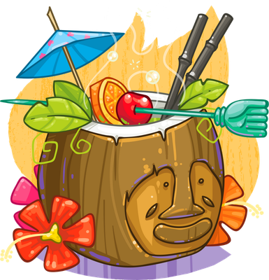 noix de coco - fruit - alimentation - smiley émoticône émoji cartoon clipart illustration - artémotic